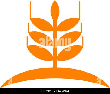 Modèle vectoriel d'inspiration pour le logo de l'agriculture de farine de blé Illustration de Vecteur