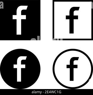 Icône Web lettre F. Illustration de Vecteur