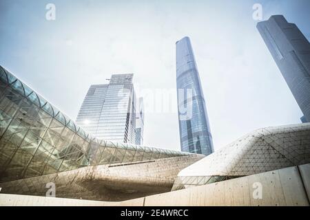 L'Opéra de Guangzhou est un opéra chinois à Guangzhou, dans la nouvelle ville de Pearl River, l'Opéra de Guangzhou est devenu l'un des trois en Chine Banque D'Images