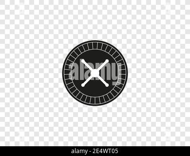 Casino, roulette, icône de tour. Illustration vectorielle, conception plate. Illustration de Vecteur