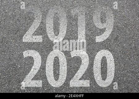Nouvelle année 2019 2020 objectifs de carrière futurs d'affaires concept d'objectif Banque D'Images