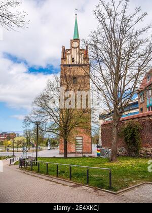 Les bâtiments historiques dans la ville de Rostock, Allemagne. Banque D'Images