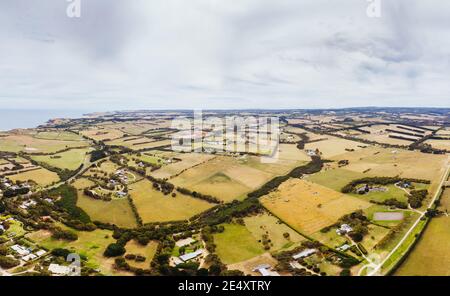 Vue aérienne depuis Flinders en Australie Banque D'Images