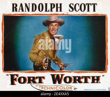 FORT WORTH 1951 Warner Bros film avec Randolph Scott Banque D'Images