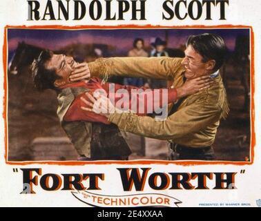 FORT WORTH 1951 Warner Bros film avec Randolph Scott Banque D'Images