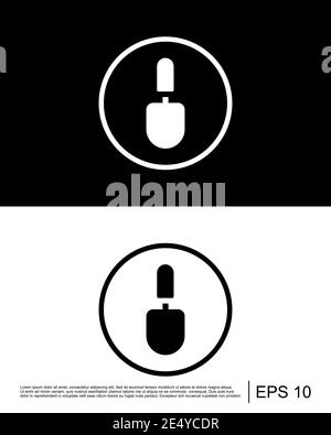 Outil agricole, outil de creusement, équipements de jardin, outil de jardin, icône de pelle Illustration de Vecteur