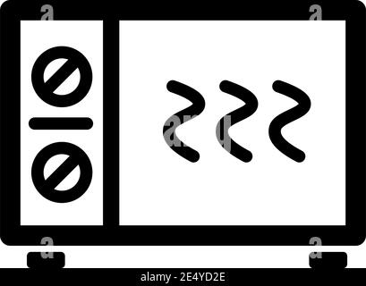 Icône de contour micro-ondes. Différentes icônes électriques. Symbole différent dans les lignes fines. Illustration vectorielle isolée. Illustration de Vecteur
