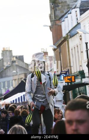 Tamfest Ayr, Ayrshire, Écosse, Royaume-Uni 29 octobre 2017. Le premier festival d'Halloween familial d'Ayrshire. Enraciné dans le patrimoine et inspiré par le poème apocryphe Tam o’ Shanter de Robert Burns, Tamfest est un festival différent de tout autre! Chaque année, une ligne du poème épique est choisie comme sous-thème pour garder le festival frais et offrir un nouvel aperçu des personnages et explorer l'histoire du Tam o' Shanter. Banque D'Images