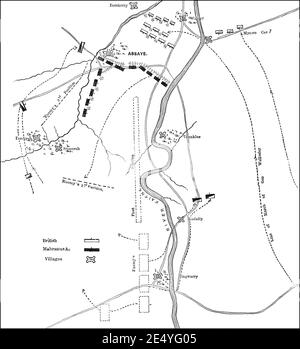 La bataille d'Assaye, deuxième guerre Anglo-Maratha, 23 septembre 1803, des batailles britanniques sur terre et mer par James Grant Banque D'Images