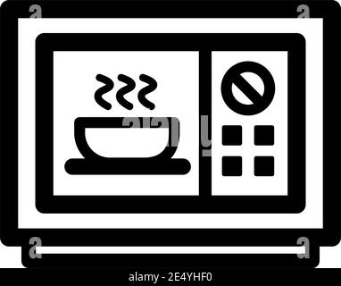 Icône de contour micro-ondes. Différentes icônes électriques. Symbole différent dans les lignes fines. Illustration vectorielle isolée. Illustration de Vecteur