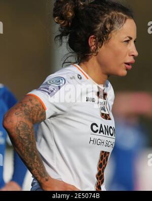 DURHAM, ANGLETERRE. JAN 24TH Brooke NUNN of London Bees pendant le match de championnat féminin FA entre Durham Women et London Bees au château de Maiden, Durham City, le dimanche 24 janvier 2021. (Credit: Mark Fletcher | MI News) Credit: MI News & Sport /Alay Live News Banque D'Images