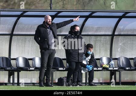 DURHAM, ANGLETERRE. LE 24 JANVIER, Lee Burch, directeur des abeilles de Londres, lors du match de championnat féminin FA entre Durham Women et London Bees au château de Maiden, à Durham City, le dimanche 24 janvier 2021. (Credit: Mark Fletcher | MI News) Credit: MI News & Sport /Alay Live News Banque D'Images