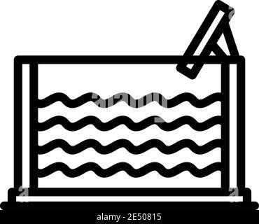 Icône de pool de physiothérapeutes. Contour physique thérapeute pool vecteur icône pour la conception de Web isolé sur fond blanc Illustration de Vecteur