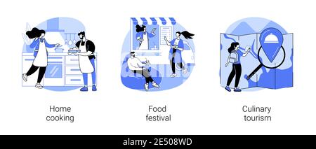 Illustrations vectorielles du concept abstrait repas traditionnel. Illustration de Vecteur