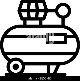 Icône de l'outil compresseur. Contour de l'icône de vecteur de l'outil de compression pour la conception de la bande isolée sur fond blanc Illustration de Vecteur