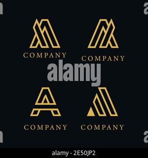 Lettre UN logo pour la conception de vecteur d'affaires Illustration de Vecteur