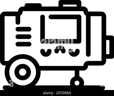 Icône de l'instrument du compresseur. Contour de l'icône de vecteur d'instrument de compresseur pour la conception de bande isolée sur fond blanc Illustration de Vecteur