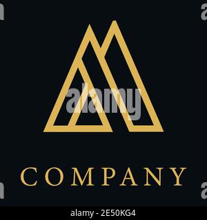 Les marques de logo lettre M, le logo musical, le vecteur de logo inspiré et le vecteur d'élément de conception monogramme Illustration de Vecteur