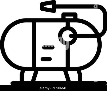 Icône du compresseur d'essence. Contour de l'icône de vecteur de compresseur d'essence pour la conception de la bande isolée sur fond blanc Illustration de Vecteur