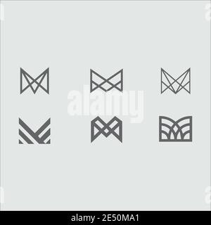 Les marques de logo lettre M, le logo musical, le vecteur de logo inspiré et le vecteur d'élément de conception monogramme Illustration de Vecteur