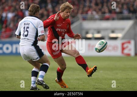 Cedric Heymans de Toulouse lors du match de rugby de la coupe Heineken, quart de finale, Toulouse vs Cardiff Blues à Toulouse, France, le 6 avril 2008. Toulouse a gagné 41-17. Photo par Alex/Cameleon/ABACAPRESS.COM Banque D'Images