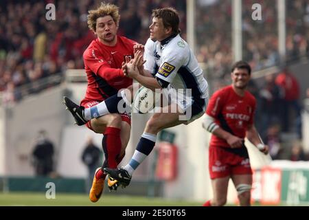 Cedric Heymans de Toulouse lors du match de rugby de la coupe Heineken, quart de finale, Toulouse vs Cardiff Blues à Toulouse, France, le 6 avril 2008. Toulouse a gagné 41-17. Photo par Alex/Cameleon/ABACAPRESS.COM Banque D'Images