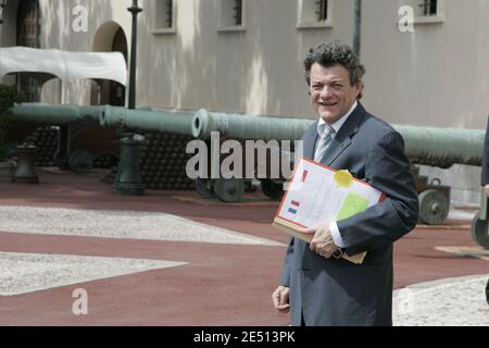 Le ministre français de l'écologie Jean-Louis Borloo arrive au Palais Grimaldi lors de la visite d'une journée de Sarkozy à Monaco le 25 avril 2008. Photo par Ludo/Pool/ABACAPRESS.COM Banque D'Images