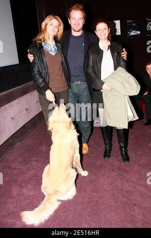 EXCLUSIF - Alice Taglioni avec Jocelyn Quivrin et le réalisateur Lea Fazer assistent à la projection de notre Univers Impitoyable au Théâtre le Champo à Paris, France, le 28 avril 2008. Photo de Benoit Pinguet/ABACAPRESS.COM Banque D'Images