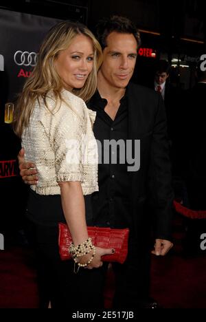 Christine Taylor et Ben Stiller assistent à la première de Paramount Pictures 'Iron Man' au Théâtre chinois à Hollywood, Los Angeles, CA, USA le 30 avril 2008. Photo de Lionel Hahn/ABACAPRESS.COM Banque D'Images