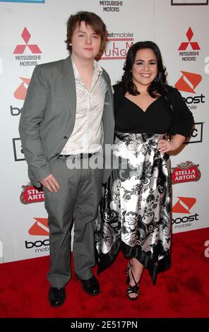 Les acteurs Spencer Breslin et Nikki Blonsky arrivent à la première de 'Harold' au 62e et au Broadway Cinema à New York City, NY, USA, le 30 avril 2008. Photo de Gregorio Binuya/ABACAPRESS.COM Banque D'Images