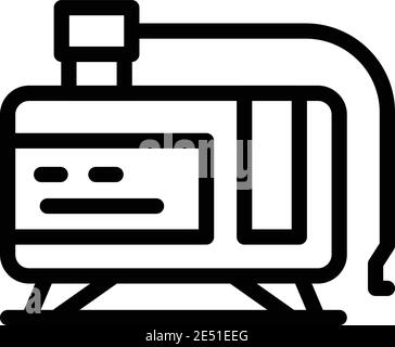 Icône du compresseur électrique. Contour de l'icône de vecteur de compresseur électrique pour la conception de bande isolée sur fond blanc Illustration de Vecteur