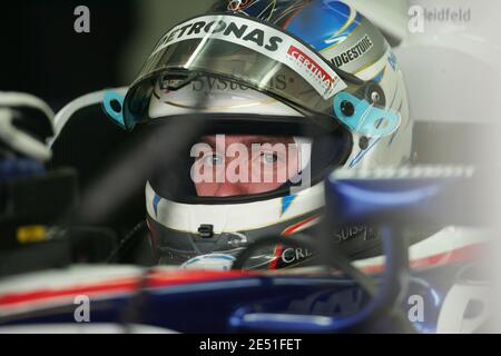 Nick Heidfeld, pilote allemand de Formule 1 de BMW Sauber, lors d'une session d'essais sur le circuit Paul Ricard au Castellet, près de Marseille, dans le sud de la France, le 16 mai 2008. Photo de Sébastien Boue/Cameleon/ABACAPRESS.COM Banque D'Images