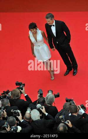 Emma et Antoine de Caunes arrivent au Palais des Festivals à Cannes, dans le sud de la France, le 20 mai 2008, pour la projection de Clint Eastwood's Changeling présenté en compétition au 61e Festival de Cannes. Photo de Hahn-Nebinger-Orban/ABACAPRESS.COM Banque D'Images