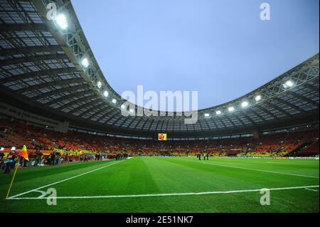 Intérieur du stade Luzhniki lors du match de football final de la Ligue des champions de l'UEFA, Manchester United contre Chelsea au stade Luzhniki à Moscou, en Russie, le 21 mai 2008. Le match s'est terminé par un tirage au sort de 1-1 et Manchester United a défait 6-5, Chelsea dans la fusillade de pénalité. Photo de Steeve McMay/Cameleon/ABACAPRESS.COM Banque D'Images