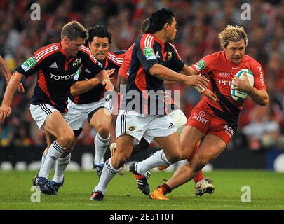 Cedric Heymans de Toulouse lors de la finale de la coupe Heineken, Munster vs Toulouse au Millennium Stadium, Cardiff, Royaume-Uni, le 24 mai 2008. Munster a gagné 16-13. Photo de Steeve McMay/Cameleon/ABACAPRESS.COM Banque D'Images