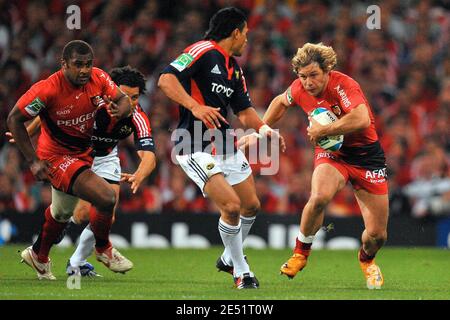 Cedric Heymans de Toulouse lors de la finale de la coupe Heineken, Munster vs Toulouse au Millennium Stadium, Cardiff, Royaume-Uni, le 24 mai 2008. Munster a gagné 16-13. Photo de Steeve McMay/Cameleon/ABACAPRESS.COM Banque D'Images