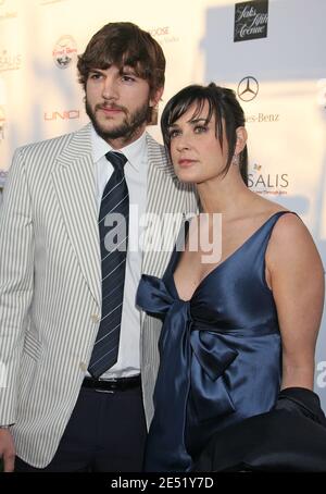 Ashton Kutcher, demi Moore participe à la 7e édition annuelle du bal aux papillons Chrysalis, résidence privée, Brentwood, CA, États-Unis, le 31 mai 2008. Photo de Baxter/ABACAPRESS.COM Banque D'Images