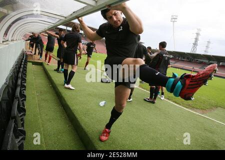 Byron Kelleher de Toulouse lors d'une session d'entraînement au stade Ernest-Wallon à Toulouse, France, le 16 juin 2008/photo par Alex/Cameleon/ABACAPRESS.COM Banque D'Images