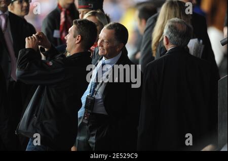 Le président de Lyon, Jean-Michel Aulas, participe à l'Euro 2008, Championnat d'Europe de l'UEFA, Groupe C, France contre Italie, au stade Letzigrund de Zurich, Suisse, le 17 juin 2008. Photo de Orban-Taamallah/Cameleon/ABACAPRESS.COM Banque D'Images