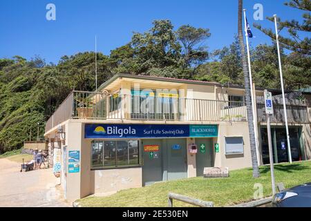 Surf Rescue club bâtiment à Bilgola Beach à Sydney, Nouvelle-Galles du Sud, Australie Banque D'Images