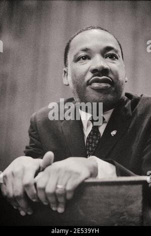 Conférence de presse de Martin Luther King. ÉTATS-UNIS. 26 mars 1964 Banque D'Images