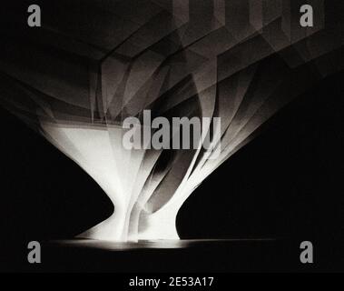 Terminal de TRANS World Airlines, aéroport John F. Kennedy (originellement Idlewild), New York, New York, 1956-62. Etude de colonnes Banque D'Images