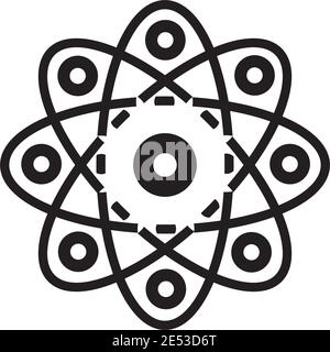 Atom chain logo design inspiraiton modèle vectoriel Illustration de Vecteur
