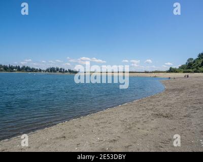 Pritchard Park est un ancien site de nettoyage environnemental Superfund de 50 acres (20 ha) situé sur la rive du port Eagle de l'île Bainbridge, dans l'État de Washington. Banque D'Images