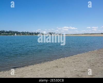 Pritchard Park est un ancien site de nettoyage environnemental Superfund de 50 acres (20 ha) situé sur la rive du port Eagle de l'île Bainbridge, dans l'État de Washington. Banque D'Images