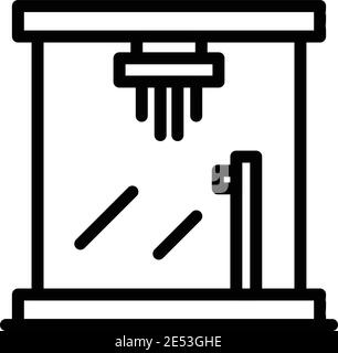 Icône de cabine de douche chaude. Outline Hot douche stall icône vecteur pour la conception de Web isolée sur fond blanc Illustration de Vecteur