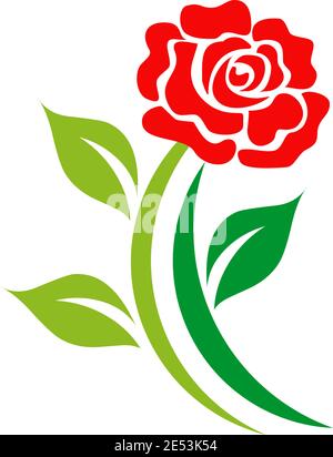 Modèle vectoriel d'inspiration pour le logo de l'icône rose Illustration de Vecteur