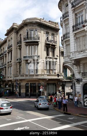Ancien bâtiment, 0563 Avenida Frederico Lacroze, Buenos Aires, Argentine 26 janvier 2016 Banque D'Images