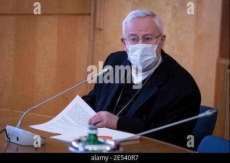 Rome, Italie. 26 janvier 2021. 26 janvier 2021H.E. Gualtiero Bassetti pendant le prologue au Conseil permanent de la Conférence épiscopale italienne, rome crédit: Agence de photo indépendante/Alamy Live News Banque D'Images