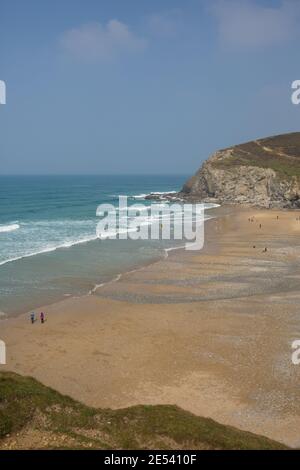 Porthtogan Cornouailles Nord Cornouailles plage de la côte du patrimoine de Cornouailles près de St Agnes Banque D'Images